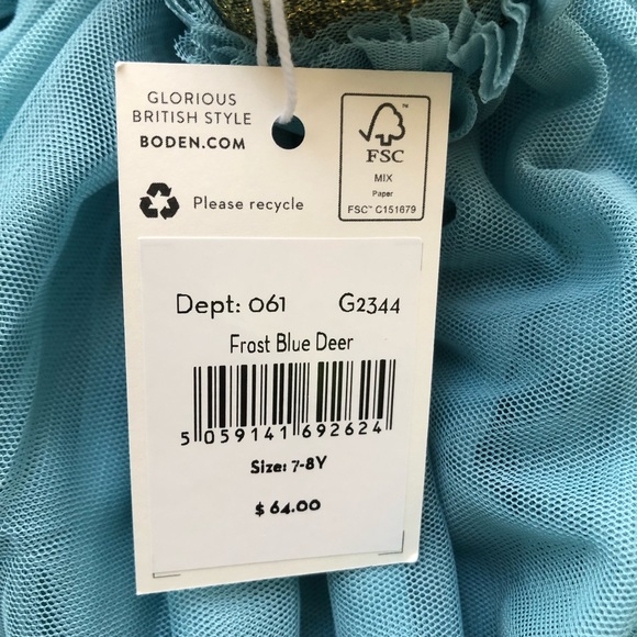 🌸SOLD🐣 HTF NWT mini boden Sequin Appliqué Tulle Skirt - Picture 3 of 15